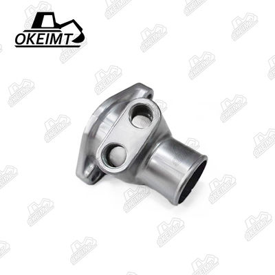 Aluminum Water Outlet Connection For 4JG1 Diesel Engine Thermostat Upper Seat Double Holes