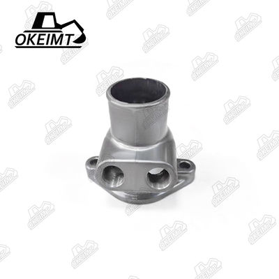 Aluminum Water Outlet Connection For 4JG1 Diesel Engine Thermostat Upper Seat Double Holes